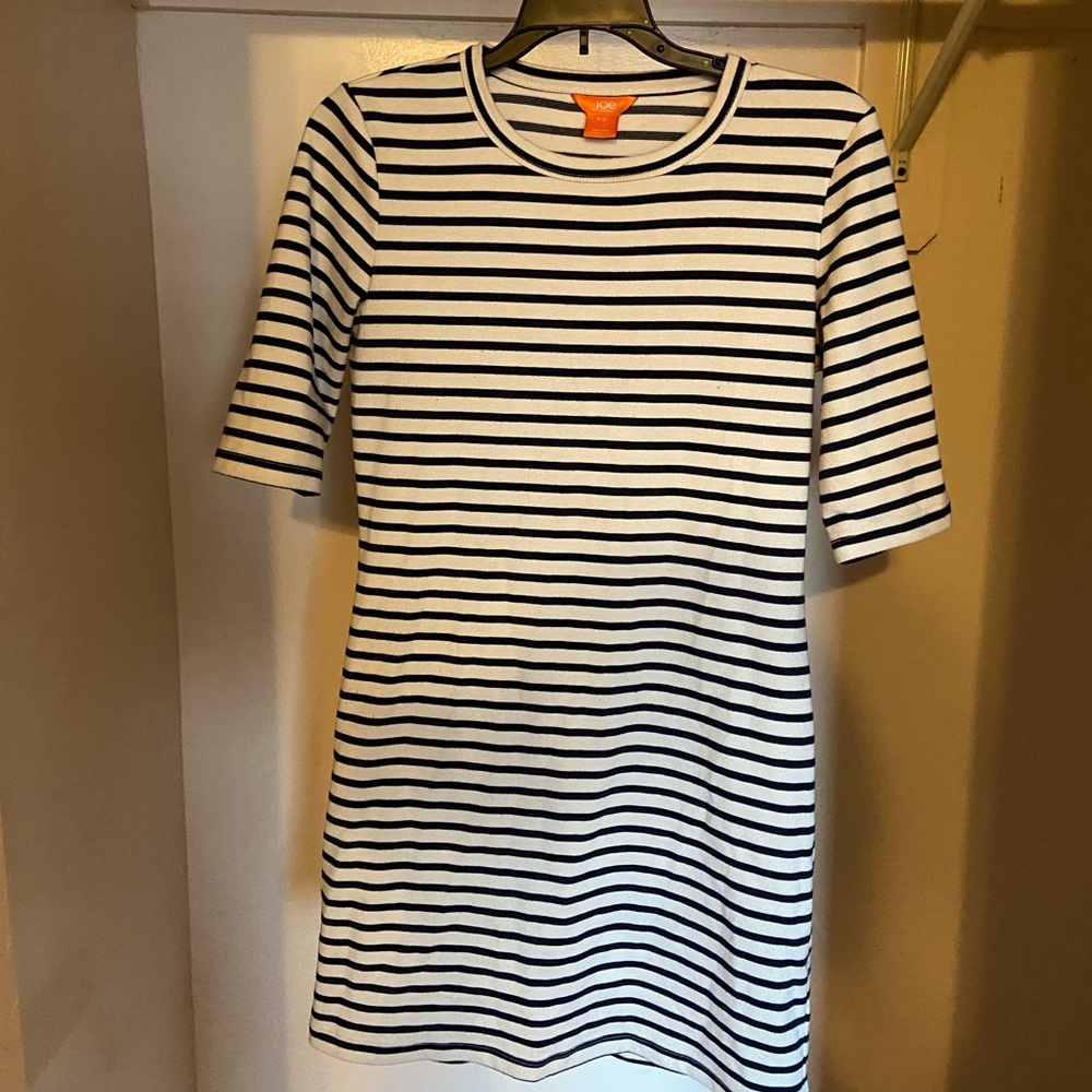 Navy blue striped dress